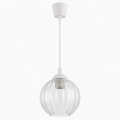 Brilagi - Suspension LED sur câble RETRO GLASS 1xE27/60W/230V Ø 18 cm blanc/transparent