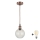 Brilagi - Suspension LED sur câble RETRO GLASS 1xE27/60W/230V Ø 18 cm blanc/transparent
