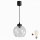Brilagi - Suspension LED sur câble RETRO GLASS 1xE27/60W/230V Ø 25 cm noir/transparent