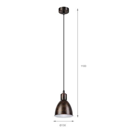 Brilagi - Suspension LED sur câble RIDDY 1xE27/60W/230V cuivré/patiné
