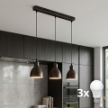 Brilagi - suspension LED sur câble RIDDY 3xE27/60W/230V cuivré/patiné