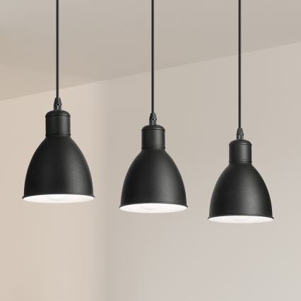 Brilagi - Suspension LED sur câble RIDDY 3xE27/60W/230V noire