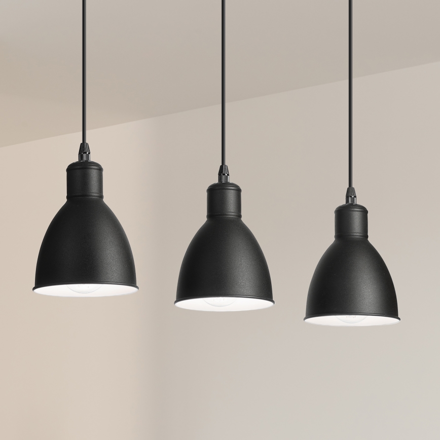Brilagi - Suspension LED sur câble RIDDY 3xE27/60W/230V noire