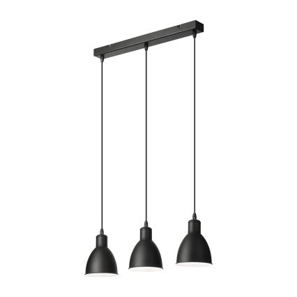 Brilagi - Suspension LED sur câble RIDDY 3xE27/60W/230V noire