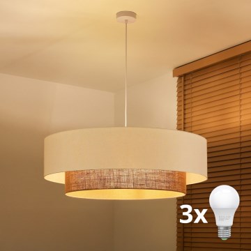 Brilagi - Suspension LED sur câble STYLE BOHO 3xE27/15W/230V Ø 80 cm