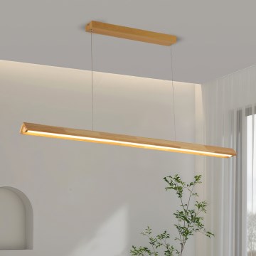 Brilagi - Suspension LED sur câble UMEA WOOD LED/30W/230V 120 cm bois