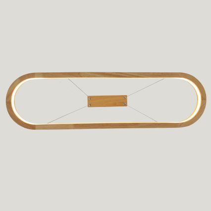 Brilagi - Suspension LED sur câble UMEA WOOD LED/30W/230V 70x20 cm bois d'hévéa