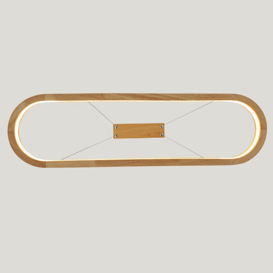 Brilagi - Suspension LED sur câble UMEA WOOD LED/30W/230V 70x20 cm bois d'hévéa