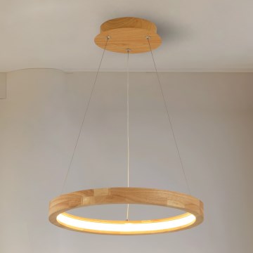 Brilagi - Suspension LED sur câble UMEA WOOD LED/30W/230V Ø 40 cm bois