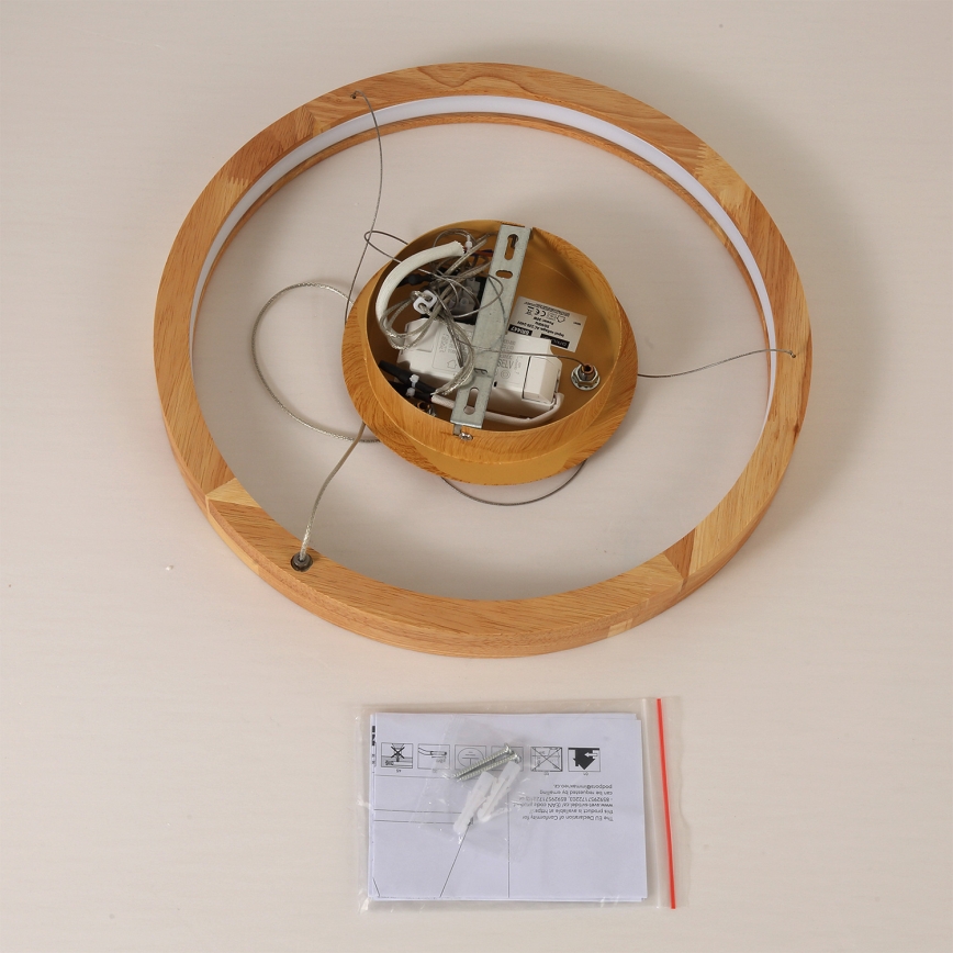 Brilagi - Suspension LED sur câble UMEA WOOD LED/30W/230V Ø 40 cm bois