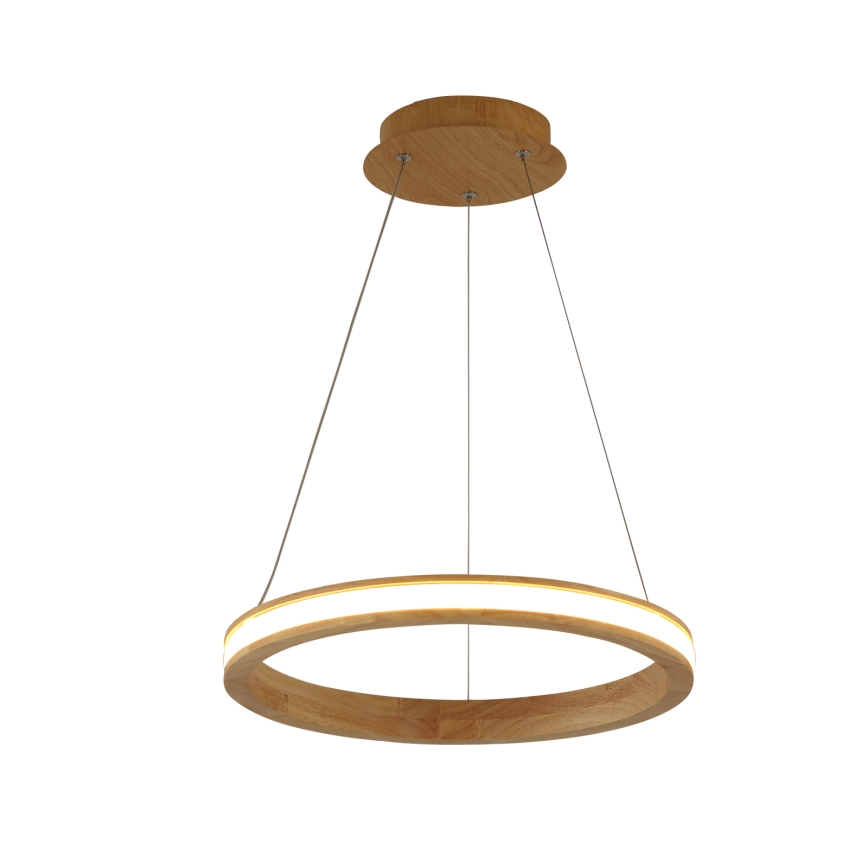 Brilagi - Suspension LED sur câble UMEA WOOD LED/30W/230V Ø 40 cm en bois d'hévéa