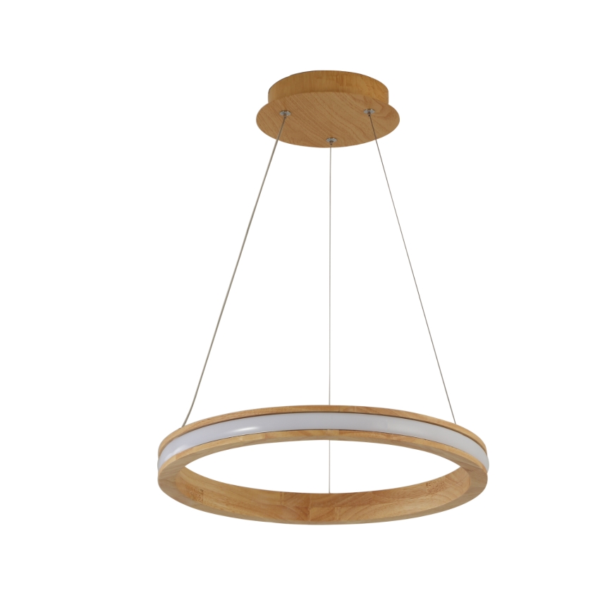 Brilagi - Suspension LED sur câble UMEA WOOD LED/30W/230V Ø 40 cm en bois d'hévéa
