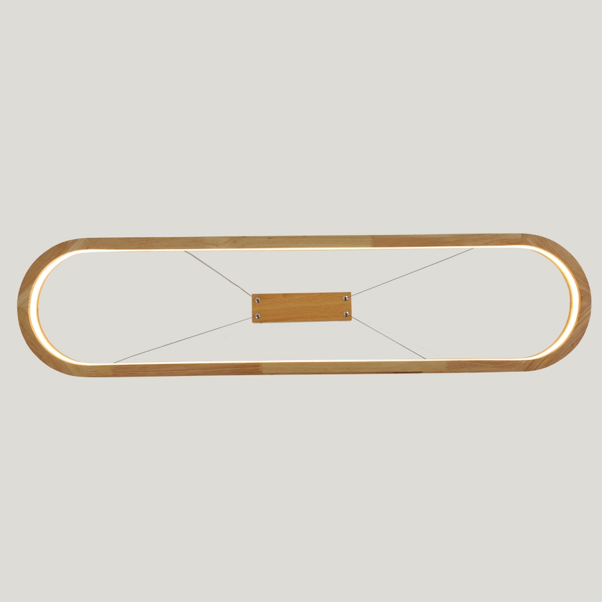 Brilagi - Suspension LED sur câble UMEA WOOD LED/40W/230V 90 x 22 cm, bois d'hévéa