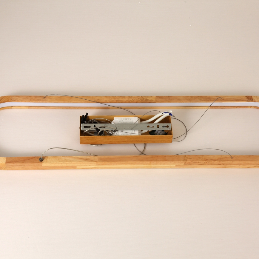 Brilagi - Suspension LED sur câble UMEA WOOD LED/40W/230V 90x22 cm en bois