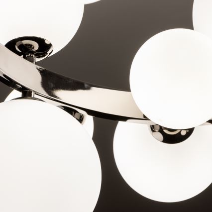 Brilagi - Suspension LED sur câbles MILLA 15xG9/3W/230V chrome noir/blanc