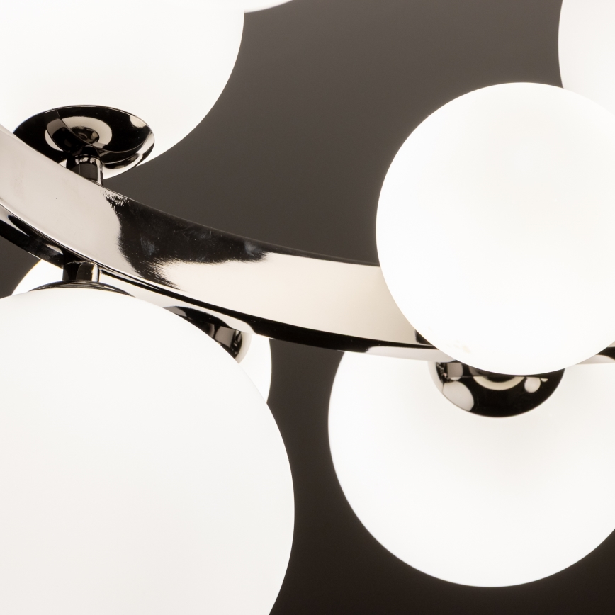 Brilagi - Suspension LED sur câbles MILLA 15xG9/3W/230V chrome noir/blanc