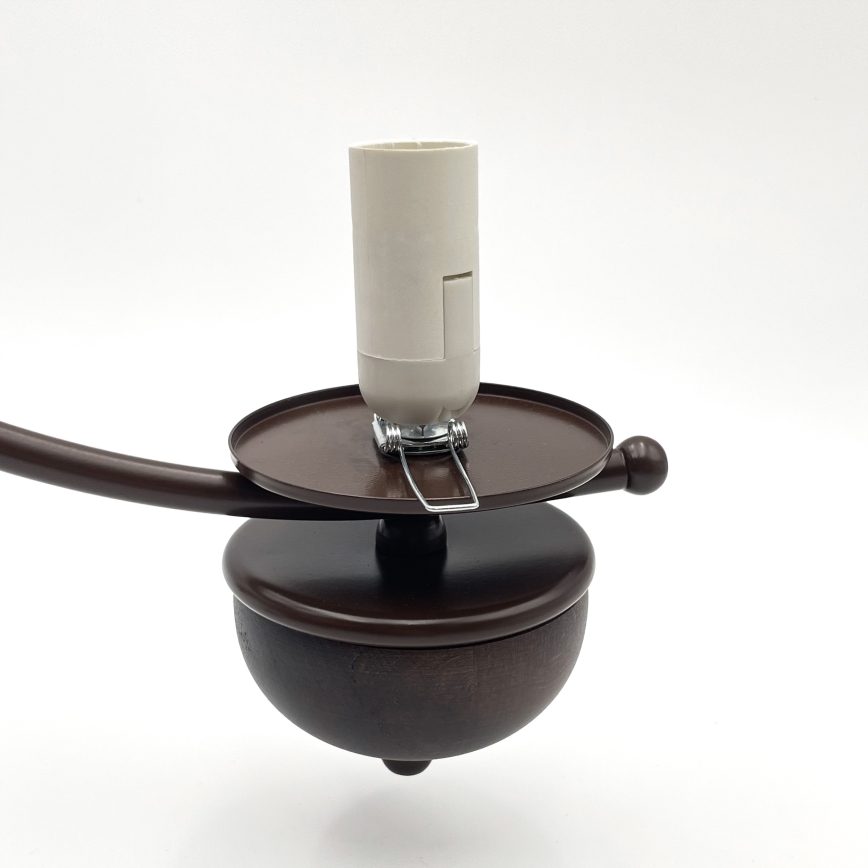 Brilagi - Suspension LED sur chaîne COTTAGE 3xE14/40W/230V hêtre/marron/beige fumé