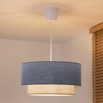 Brilagi - Suspension LED sur cordon BOHO ECO 1xE27/10W/230V Ø 40 cm bleu/crème