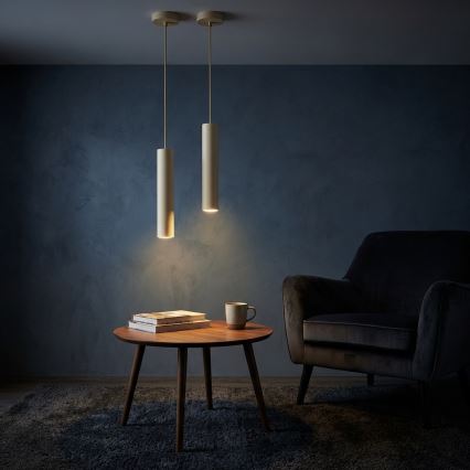 Brilagi - Suspension sur câble 1xGU10/15W/230V beige/doré