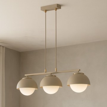 Brilagi - Suspension sur câble 3xE27/60W/230V beige/doré