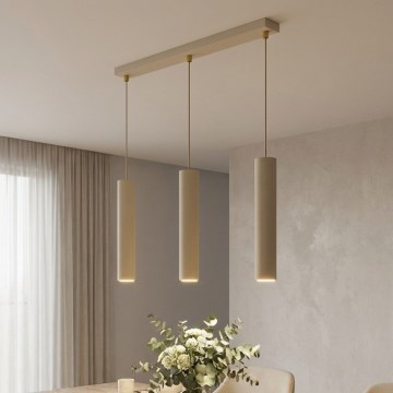 Brilagi - Suspension sur câble 3xGU10/15W/230V beige/doré