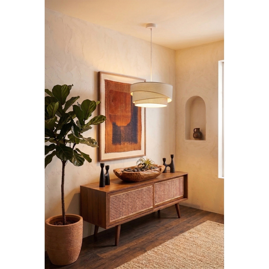 Brilagi - Suspension sur câble ARROW 1xE27/60W/230V Ø 45 cm beige