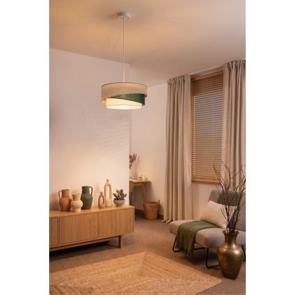 Brilagi - Suspension sur câble ARROW 1xE27/60W/230V Ø 45 cm beige/vert/blanc