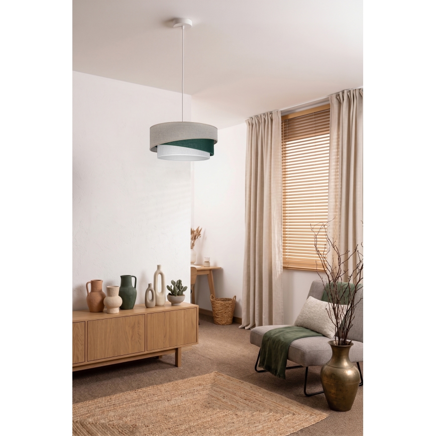 Brilagi - Suspension sur câble ARROW 1xE27/60W/230V Ø 45 cm beige/vert/blanc