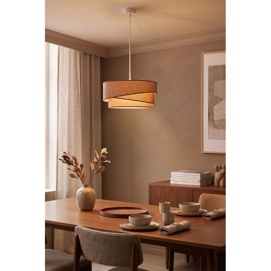 Brilagi - Suspension sur câble ARROW 1xE27/60W/230V Ø 45 cm marron