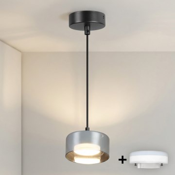 Brilagi - Suspension sur câble AURA LUX 1xGX53/30W/230V noir/fumé