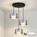 Brilagi - Suspension sur câble AURA LUX 3xGX53/30W/230V noir/fumé