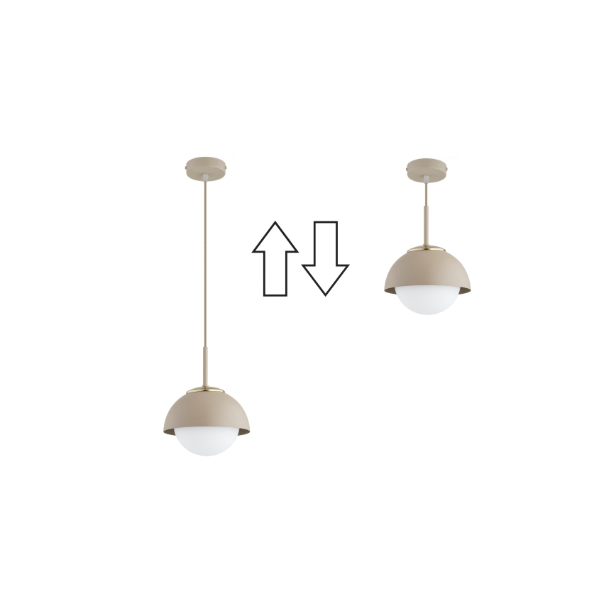 Brilagi - Suspension sur câble COSMO 1xE27/60W/230V, Ø 18 cm, beige/doré