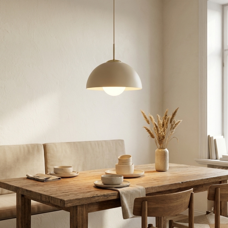 Brilagi - Suspension sur câble COSMO 1xE27/60W/230V Ø 30 cm beige/doré