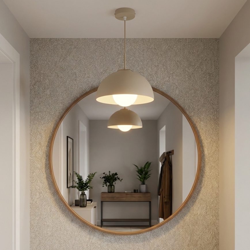 Brilagi - Suspension sur câble COSMO 1xE27/60W/230V Ø 30 cm beige/doré