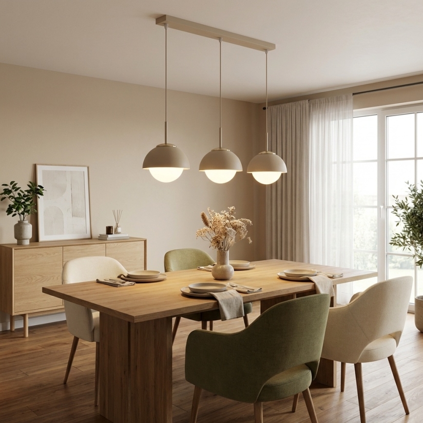 Brilagi - Suspension sur câble COSMO 3xE27/60W/230V beige/doré