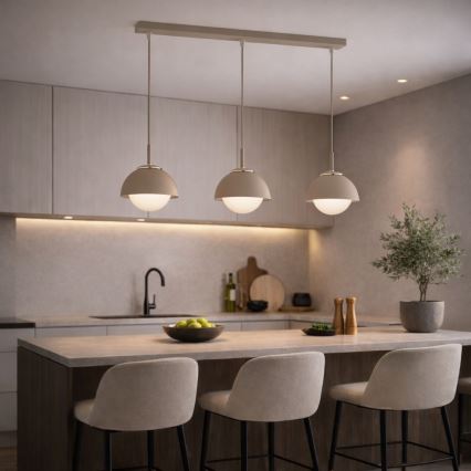 Brilagi - Suspension sur câble COSMO 3xE27/60W/230V beige/doré