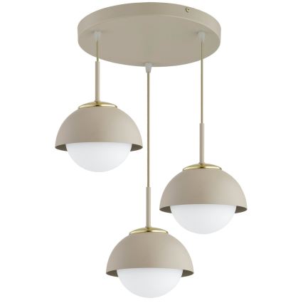 Brilagi - Suspension sur câble COSMO 3xE27/60W/230V beige/doré