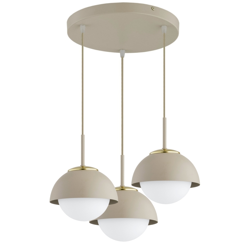 Brilagi - Suspension sur câble COSMO 3xE27/60W/230V beige/doré