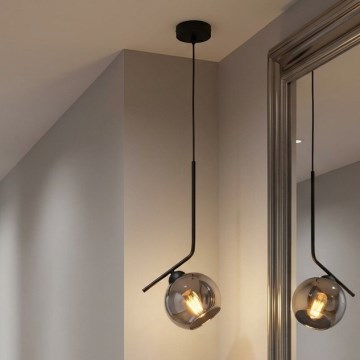 Brilagi - Suspension sur câble DIOR 1xE27/60W/230V noir/gris fumé