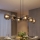 Brilagi - Suspension sur câble DIOR 6xE27/60W/230V noir/gris fumé