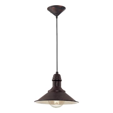 Brilagi - Suspension sur câble FORGE 1xE27/60W/230V diam. 22 cm marron