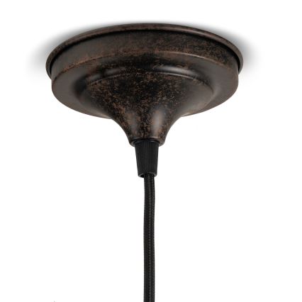 BRILAGI - Suspension sur câble FORGE 1xE27/60W/230V diam. 22 cm marron