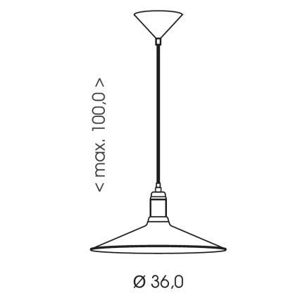 Brilagi - Suspension sur câble FORGE 1xE27/60W/230V Ø 36 cm noire