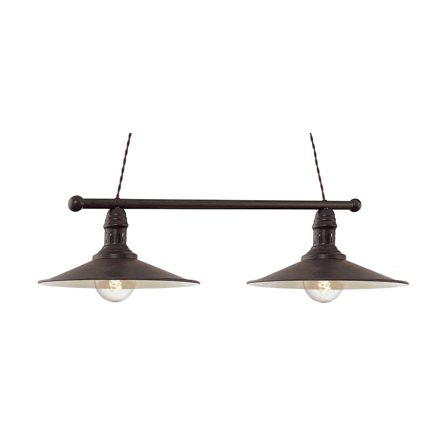 Brilagi - Suspension sur câble FORGE 2xE27/60W/230V noire