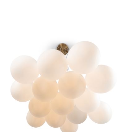 Brilagi - Suspension sur câble GLOBE 15xE14/15W/230V blanche