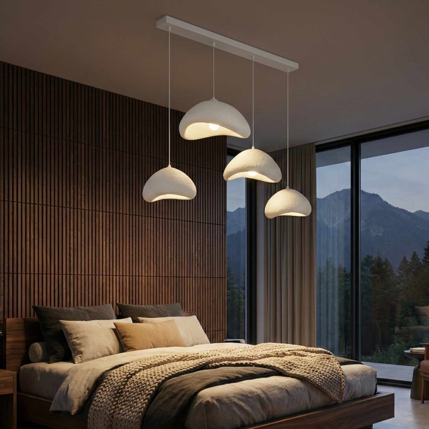 Brilagi - Suspension sur câble LUNA 4xE27/40W/230V blanc