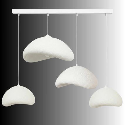 Brilagi - Suspension sur câble LUNA 4xE27/40W/230V blanc
