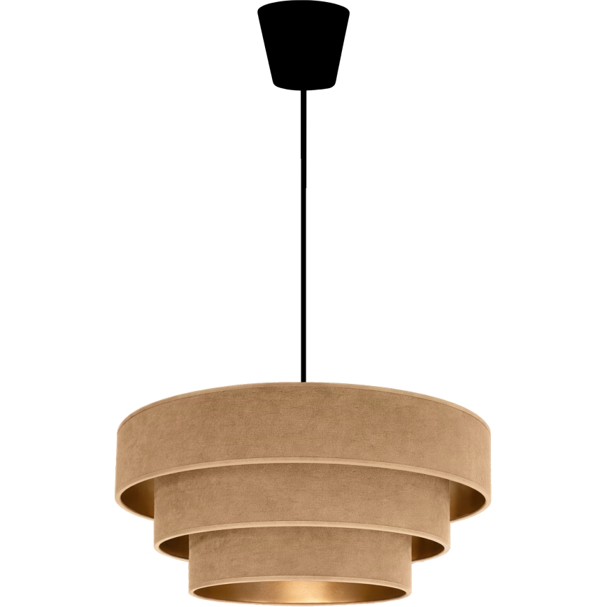 Brilagi - Suspension sur câble LUNETA 1xE27/60W/230V Ø 40 cm beige/doré