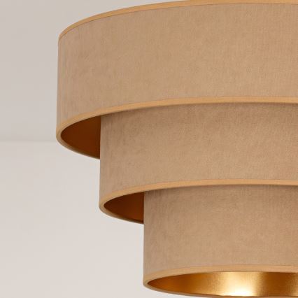 Brilagi - Suspension sur câble LUNETA 1xE27/60W/230V Ø 40 cm beige/doré
