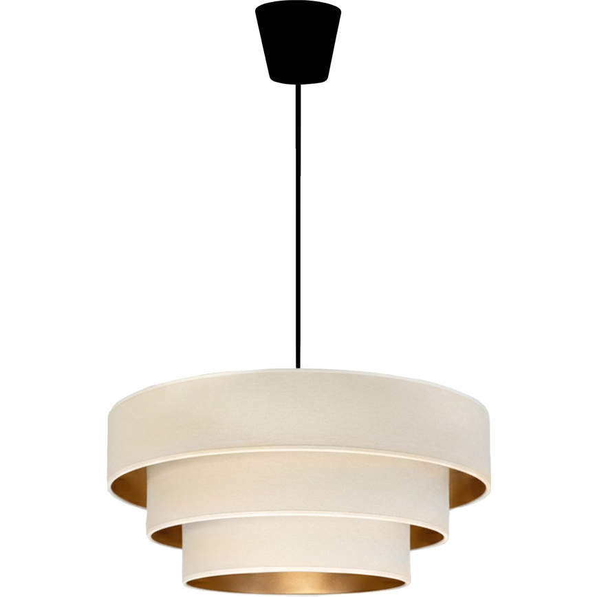 Brilagi - Suspension sur câble LUNETA 1xE27/60W/230V Ø 40 cm crème/doré